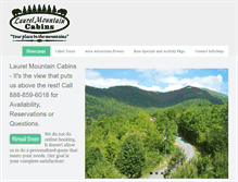 Tablet Screenshot of laurel-mountain-cabins.com